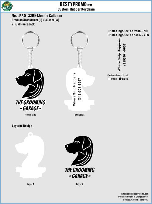 Rubber Keychain 32RK4Jennie Callanan 20251105