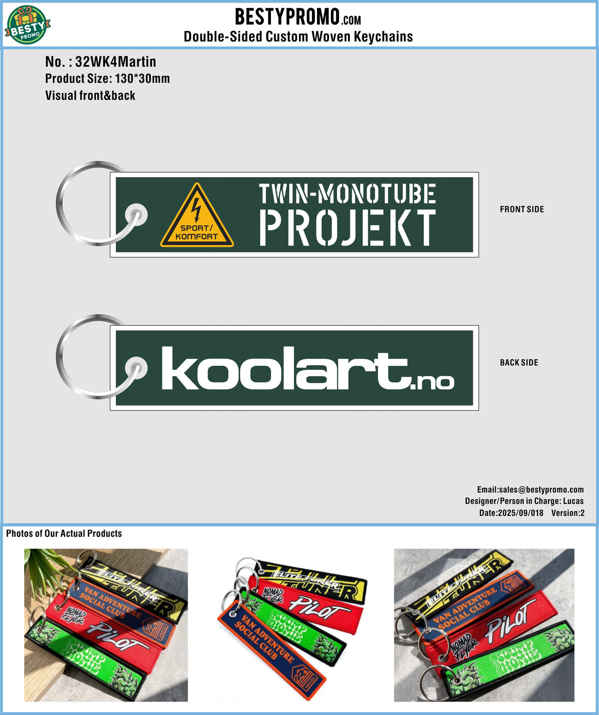 Custom Double-Sided Woven Flight Key Tag-20260923-32-2