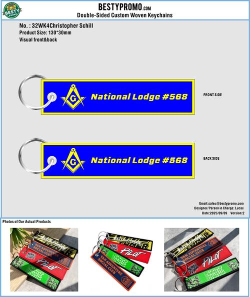Double Side Woven Keychain 32WK4Christopher Schill 20250909