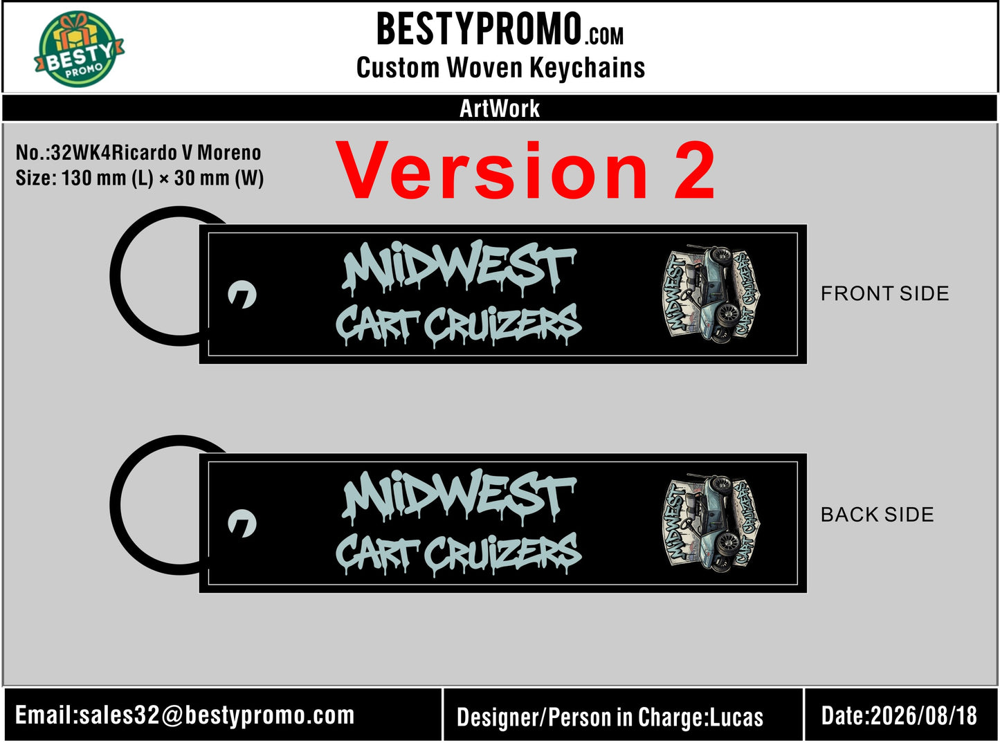 Custom Double-Sided Woven Flight Key Tag-20260902-32-2