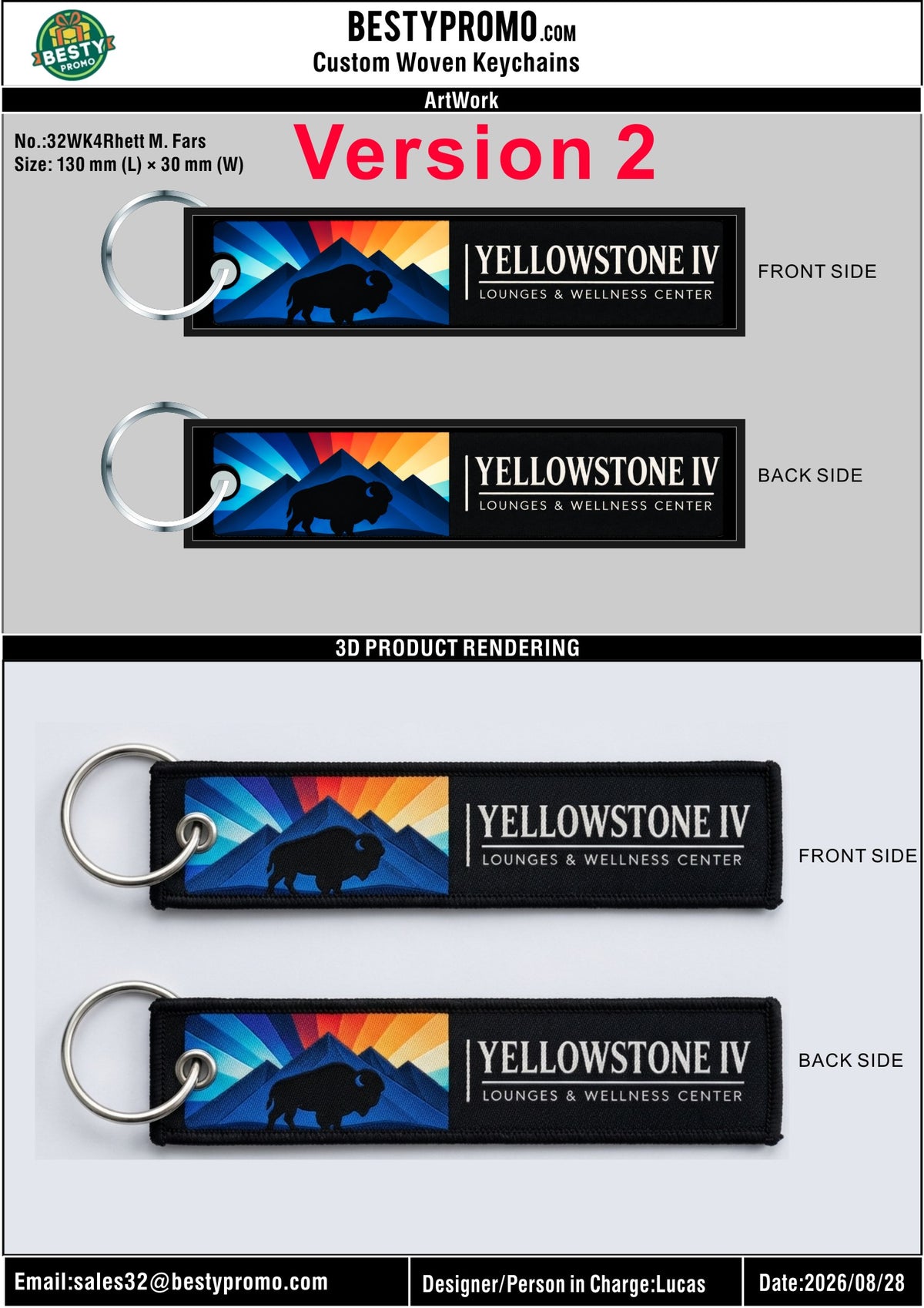 Custom Double-Sided Woven Flight Key Tag-20260916-32-1