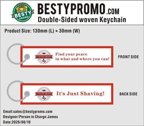 Custom Double-Sided Woven Flight Key Tag - 20260611-20