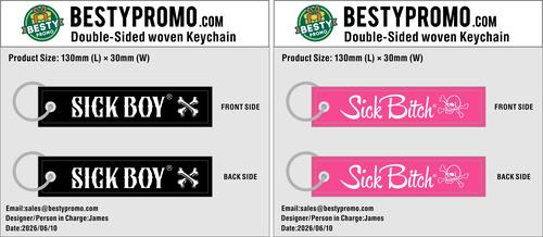 Custom Double-Sided Woven Flight Key Tag - 20260614-20