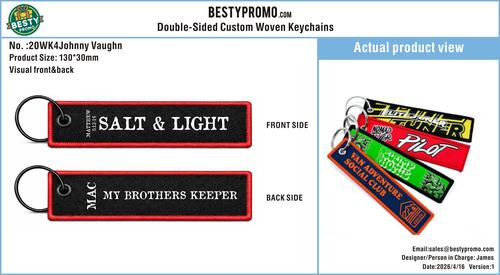 Custom Double-Sided Woven Flight Key Tag - 20260421-20-2