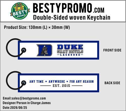 Custom Double-Sided Woven Flight Key Tag – 20260628-20-2