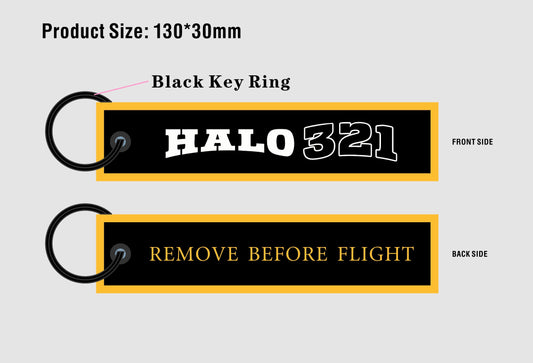 Custom Double-Sided Woven Flight Key Tag – 20260624-20-RE-2