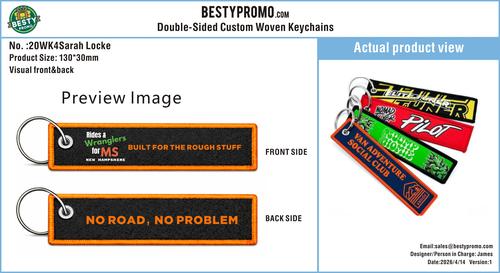 Custom Double-Sided Woven Flight Key Tag – 20260415-20