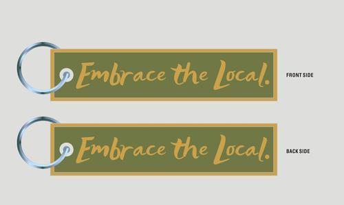 Custom Double-Sided Woven Flight Key Tag – 20260407-34-RE