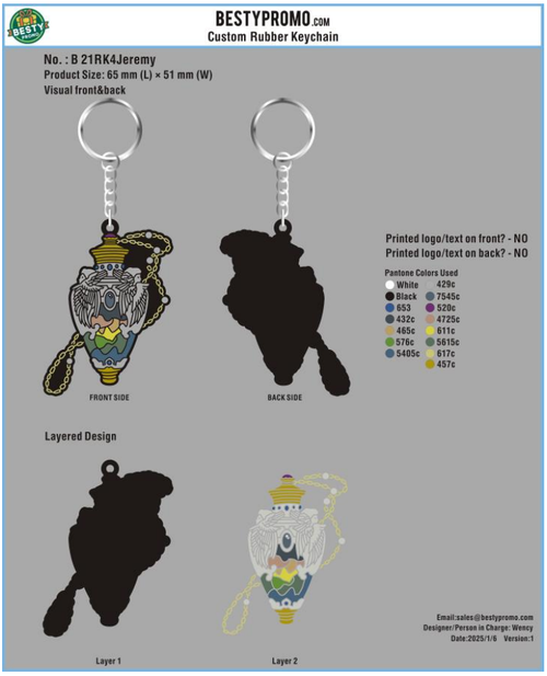 CUSTOM RUBBER KEYCHAIN 21RK4Jeremy-Reorder