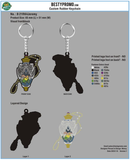 CUSTOM RUBBER KEYCHAIN 21RK4Jeremy-Reorder