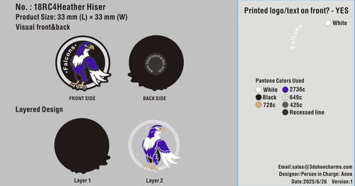 Custom Rubber Clog Charm-18RC4Heather Hiser250626