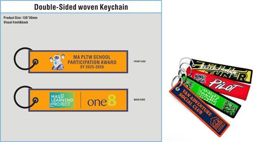 Custom Double-Sided Woven Flight Key Tag-20260903-22-1-