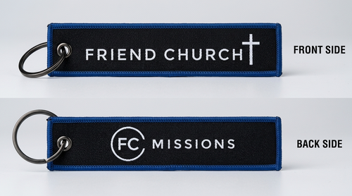 Custom Double-Sided Woven Flight Key Tag – 20260625-20-2