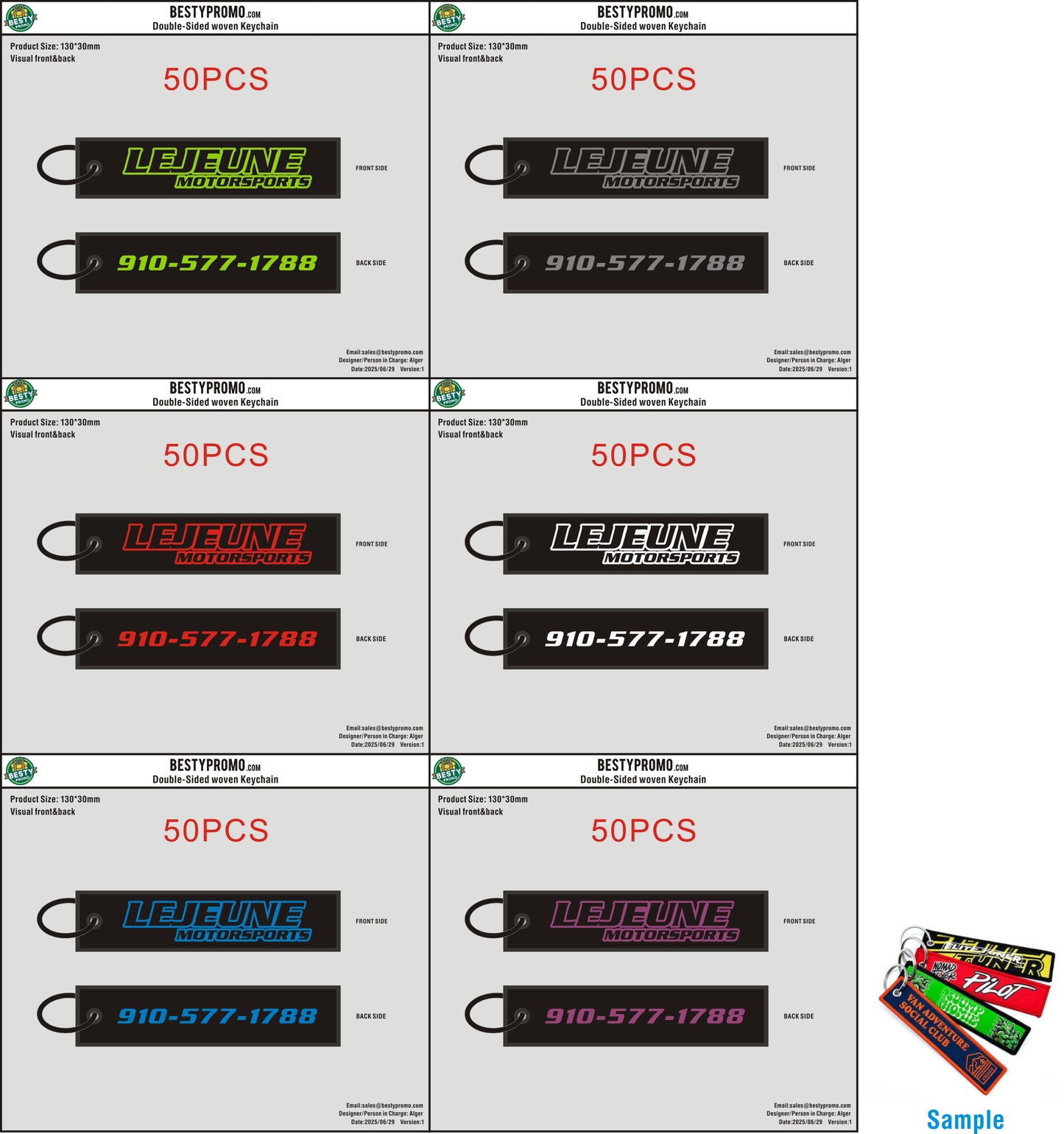 Custom Double-Sided Woven Flight Key Tag-20260702-22-1