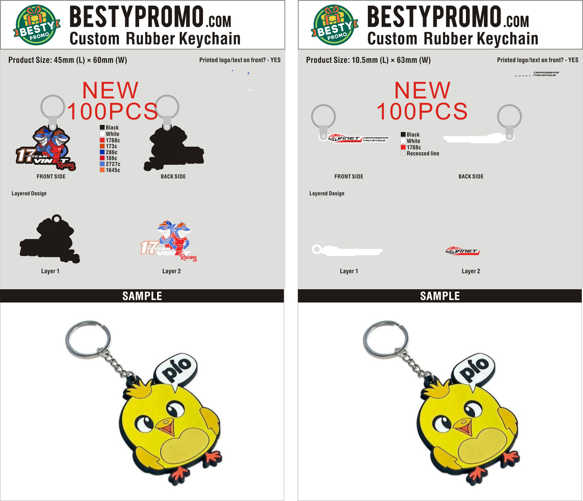 Custom 3D Die Cut Rubber Keychains-20261009-22-D