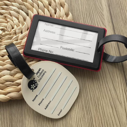 Custom Rectangular 3D Rubber Luggage Tag