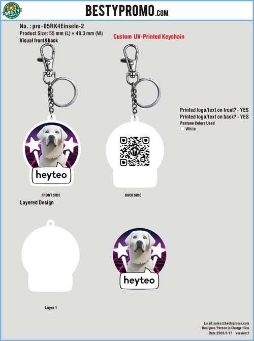 Custom UV-printed Rubber Keychains-260409-05