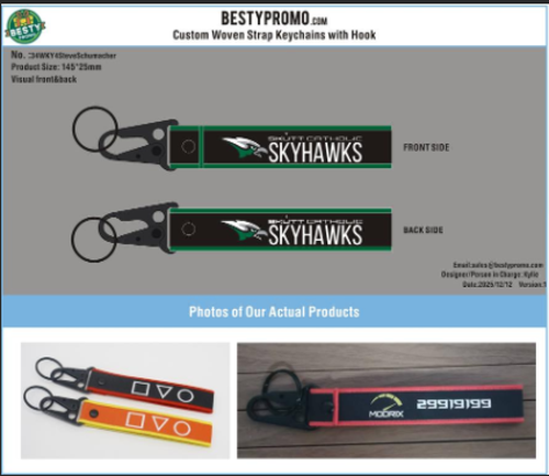 Pro-Double Sided Woven Keychains34WKY4Steve Schumacher251212