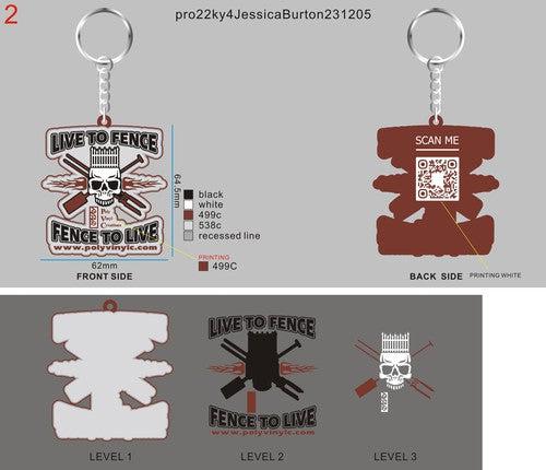 3D Rubber Keychain -22ky4JessicaBurton231205