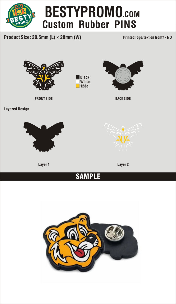 Custom 3D Die-Cut Soft PVC Rubber Lapel Pin (Badge)-20260902-22-1