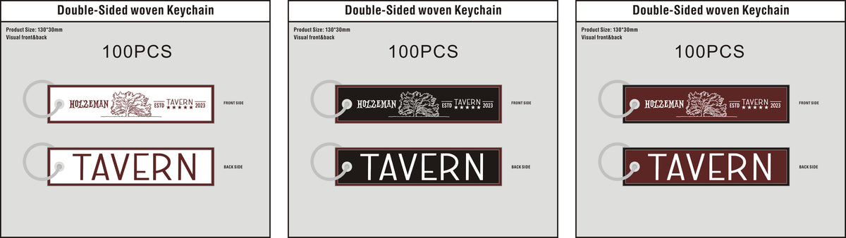 Custom Double-Sided Woven Flight Key Tag-20260929-22-A