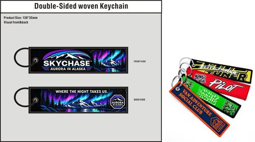 Custom Double-Sided Woven Flight Key Tag-20261014-22-A