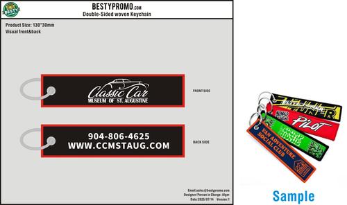 Custom Double-Sided Woven Flight Key Tag-20260715-22-11