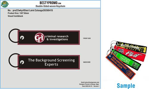 Custom Double-Sided Woven Flight Key Tag -20260417-22