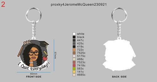 3D Rubber Keychain -xky4JeromeMcQueen