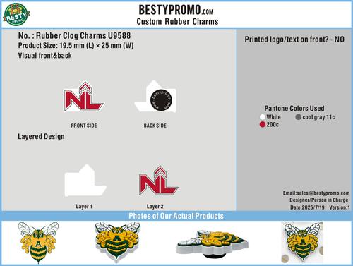 Rubber Clog Charms U9588 -reorder pro22