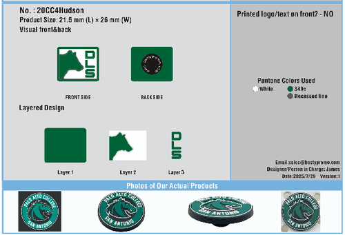 Custom Shoe charms-20CC4Hudson 250729