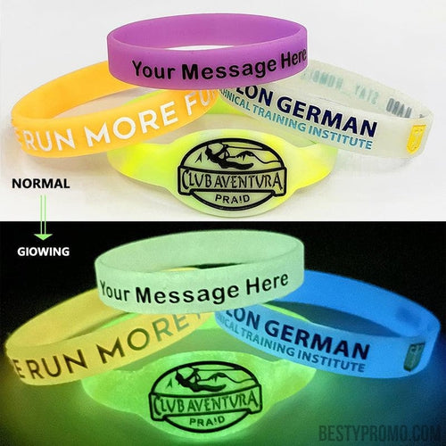 Custom Silicone Wristbands - Glowing-Besty Promo