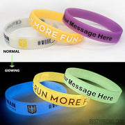 Custom Silicone Wristbands - Glowing-Besty Promo