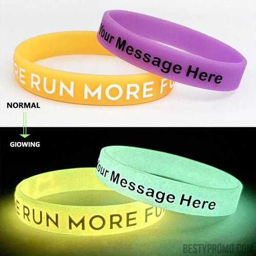 Custom Silicone Wristbands - Glowing-Besty Promo