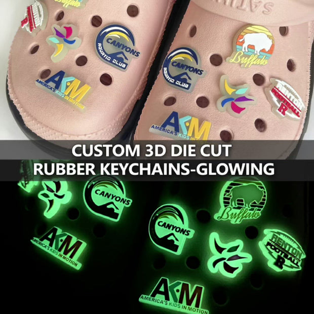 Custom 3D Die-Cut Rubber Clog Charms