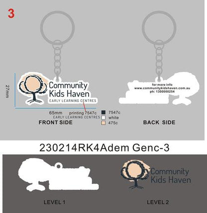 three designs 900+100 free keychains (total 1000pcs) for Adem Genc
