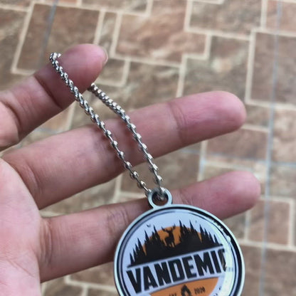 Dual-Sided Doming Metal Keychain