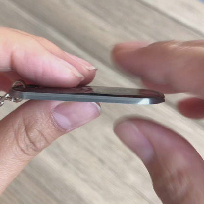 Custom Metal Dog Tag Keychain with Doming