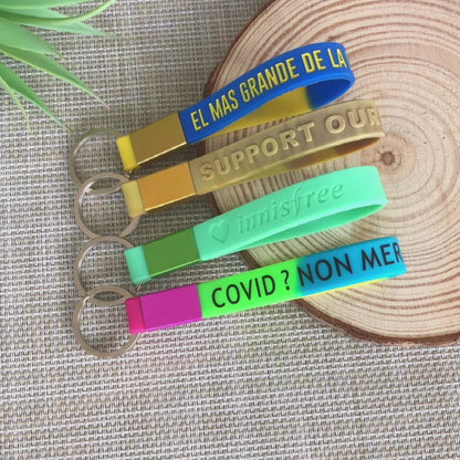 Custom Silicone Wristband Keychains