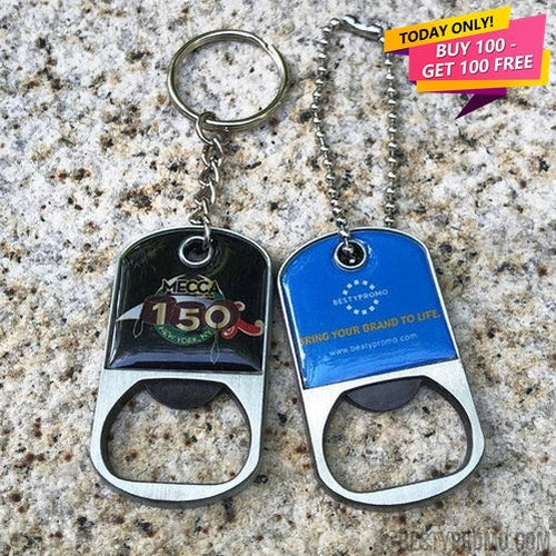 Custom metal keychain with opener-Besty Promo