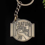 custom single-sided logo metal keychain