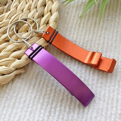 Custom Medium Aluminum Bottle Opener Keychain