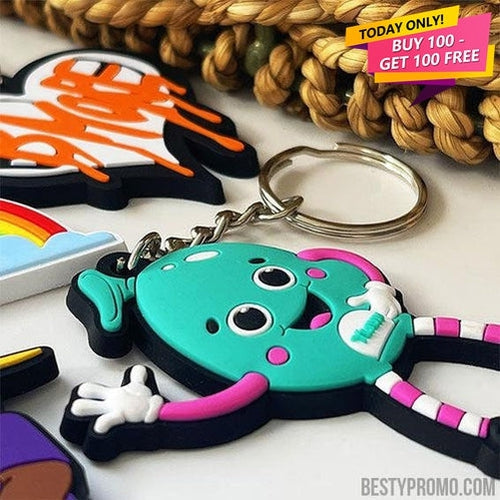 Custom 3D Rubber Keychains | Personalized Logo Keychains – Besty Promo