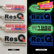 Custom 3D Die Cut Rubber Keychains-Glowing-Besty Promo