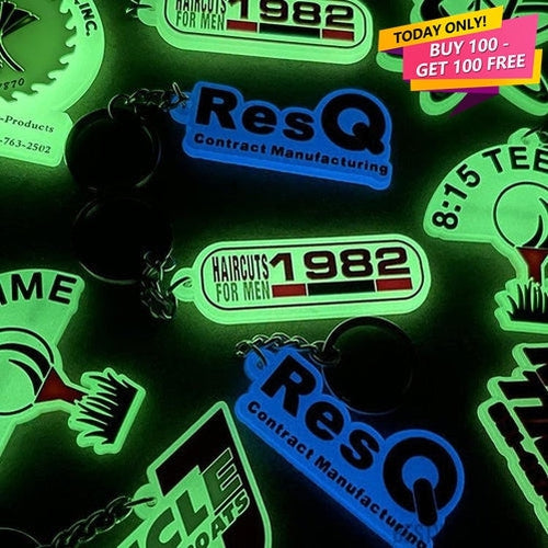 Custom 3D Die Cut Rubber Keychains-Glowing-Besty Promo