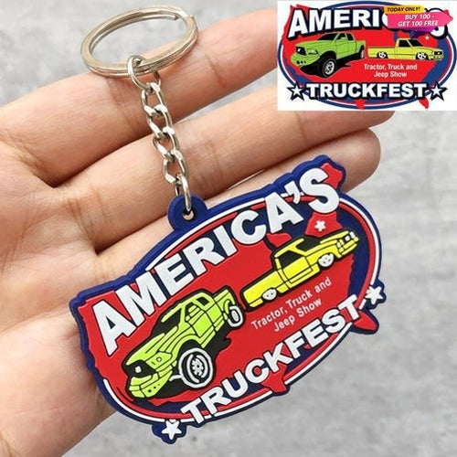 Custom 3D Die Cut Rubber Keychains