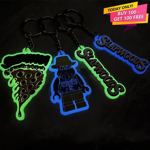 Custom 3D Die Cut Rubber Keychains-Glowing-Besty Promo