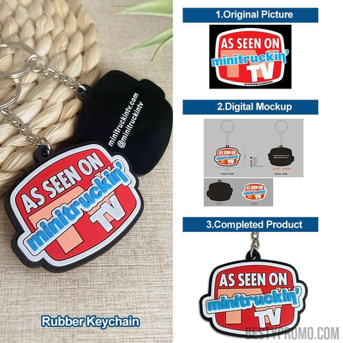 3D Rubber Keychains With Your Logo(Sample Order)-Besty Promo