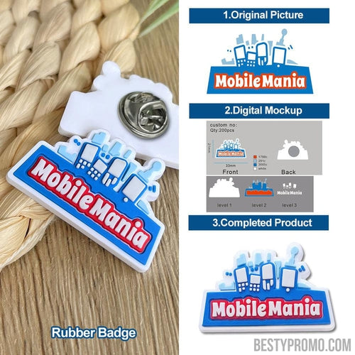 3D Rubber badge With Your Logo(Sample Order)-Besty Promo