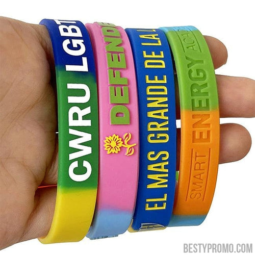 Custom Silicone Wristbands - Segmented-Besty Promo